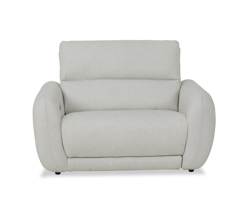Fauteuil à inclinaison électrique Kailyn de Cindy Crawford Home de 54 po en tissu avec appuie-tête électrique - beige 