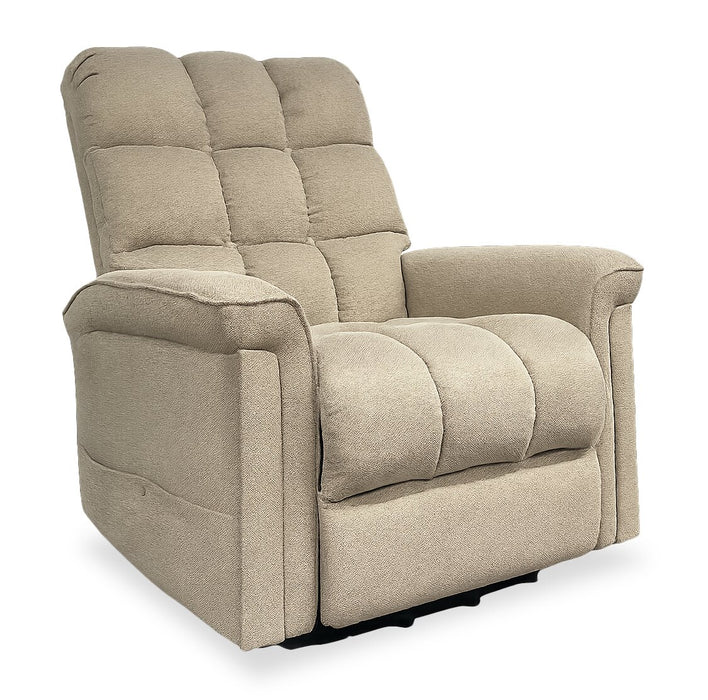 Fauteuil basculeur à inclinaison électrique Linton de 35.5 po en tissu d’apparence lin - champignon 
