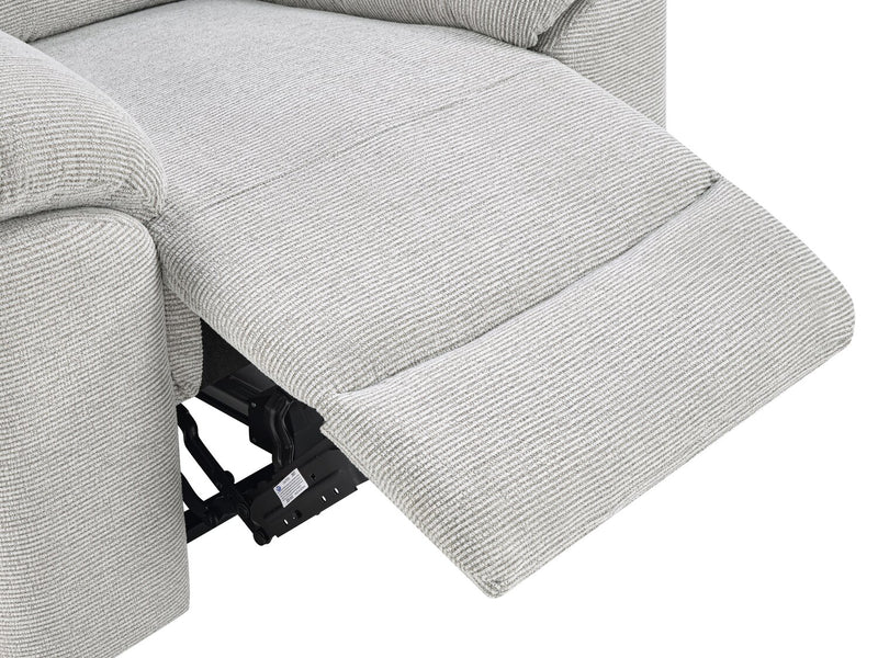 Fauteuil à inclinaison manuelle Spencer de 41,3 po en tissu de chenille - gris