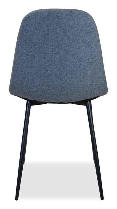 Chaise de salle à manger Jax en tissu de polyester et en métal - anthracite