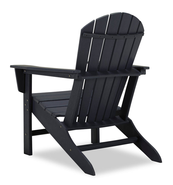 Chaise Adirondack Bask pour la terrasse à l’extérieur, plastique haute densité, résistant aux rayons UV et aux intempéries - noire