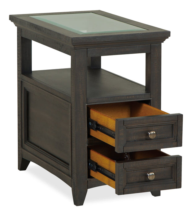 Table de fauteuil traditionnelle Hanson de 15 po en pin - graphite