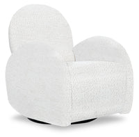  Fauteuil d’appoint coulissant, pivotant et inclinable Shay de 33 po en tissu de chenille - beige pierre de rivière