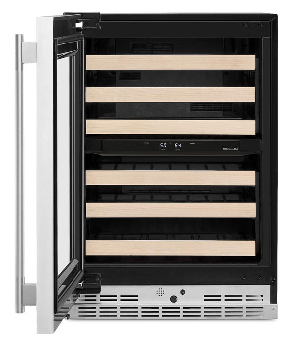 Cellier KitchenAid de 24 po sous le comptoir - acier inoxydable PrintShieldMC - KUWL524SPS