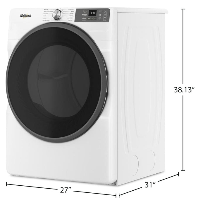 Sécheuse à gaz intelligente Whirlpool de 7,4 pi³ avec Wrinkle ShieldMC - blanche - WGD5720RW