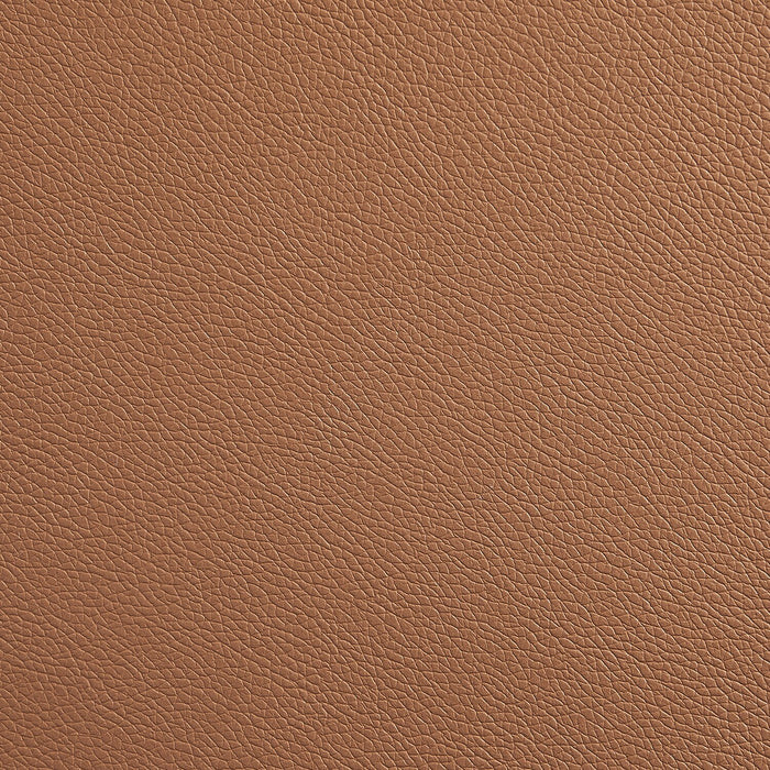 Pouf de rangement rond Manitoba de 18 po - similicuir brun