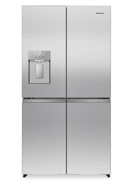 Réfrigérateur Hisense de 22,5 pi3 et de 36 po de profondeur comptoir à 4 portes françaises - acier inoxydable - RQ23G4FSEI