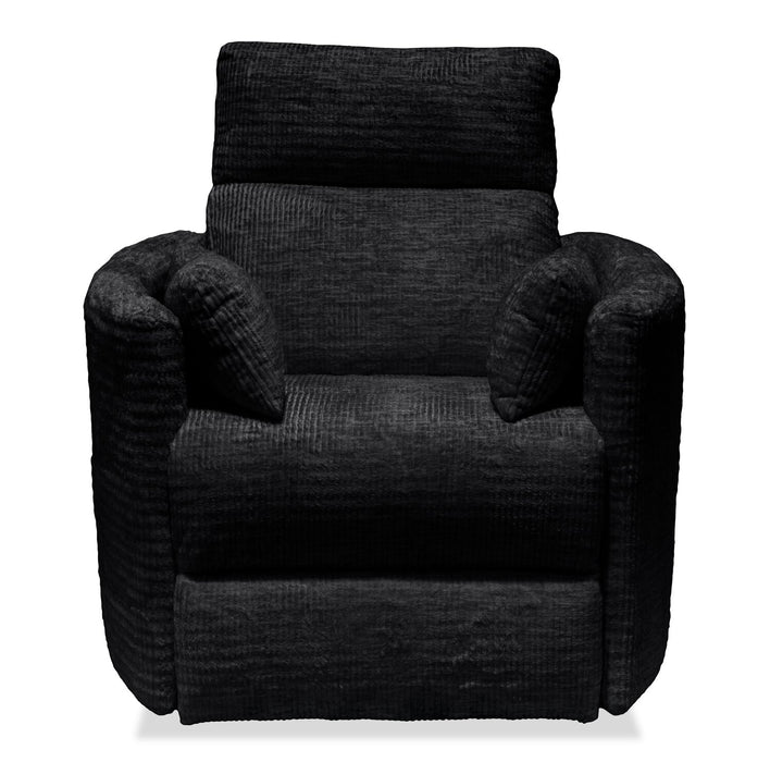 Fauteuil pivotant, coulissant et inclinable Remi de 38 po en tissu - anthracite 