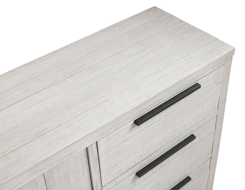 Commode verticale de chambre à coucher Haven de 48 po (L) x 48 po (H) à 4 tiroirs avec armoire de rangement - blanche