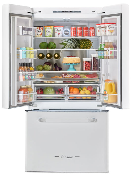 Réfrigérateur Classic Rétro par Unique de 36 po et de 21,4 pi3 de profondeur comptoir - blanc guimauve - UGP-595L W AC