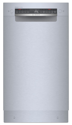 Lave-vaisselle intelligent Bosch série 300 de 18 po avec commandes à l’avant, PrecisionWash et 3e panier - SPE53C55UC