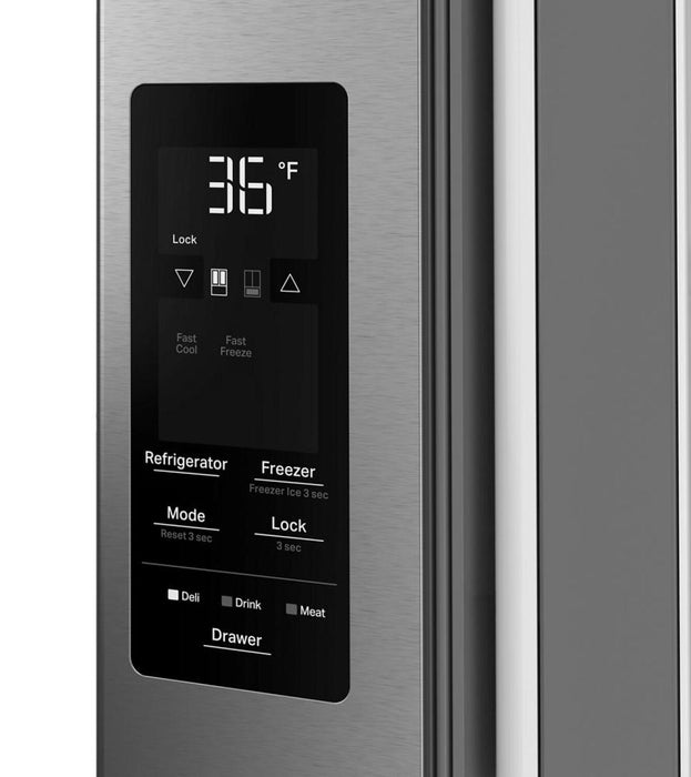 Réfrigérateur Whirlpool de 30 pi3 et de 36 po à portes françaises - acier inoxydable résistant aux traces de doigts - WRMF3336SZ