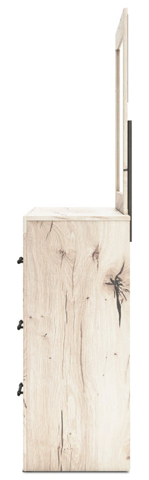 Commode de chambre à coucher Derekson de 58,7 po (L) x 36,5 po (H) à 6 tiroirs - blanc rustique