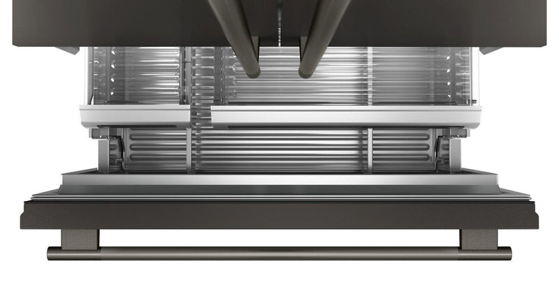Réfrigérateur KitchenAid de 24,2 pi³ et de 42 po à portes françaises à congélateur inférieur - minerai noir - KBFN542SBE