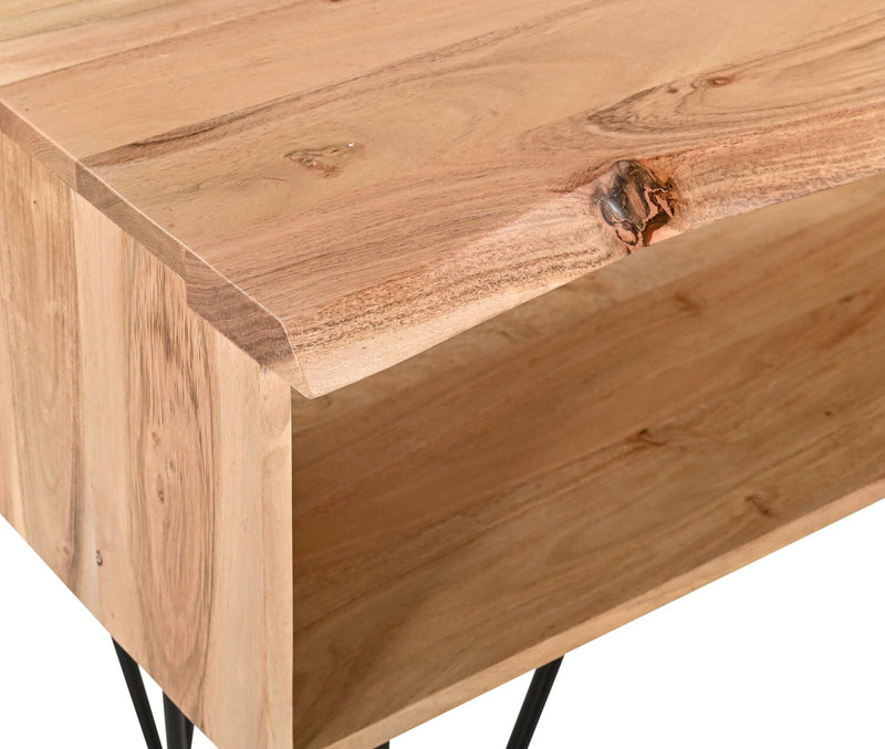 Meuble pour téléviseur moderne Kaleb de 57 po pour téléviseurs jusqu'à 65 po - naturel