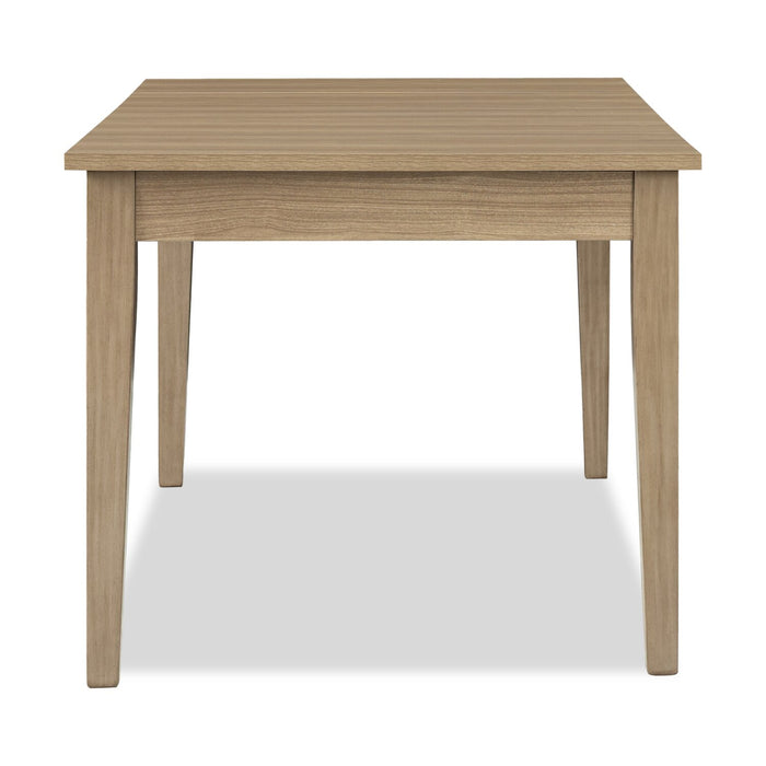 Table salle à manger Cove de 66 po (L) en mélamine avec tiroirs de rangement - naturelle et grise
