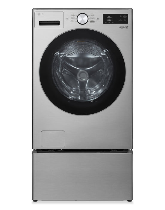 Laveuse à la vapeur intelligente haute efficacité LG à chargement frontal de 5,8 pi3 - acier graphite - WM5800HVA