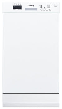  Lave-vaisselle encastré Danby de 18 po et de 51 dBA avec commandes à l’avant - blanc - DDW18D1EW 