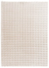 Carpette Dream Step à bulles en fausse fourrure ivoire avec mousse à mémoire de forme - 7 pi x 10 pi