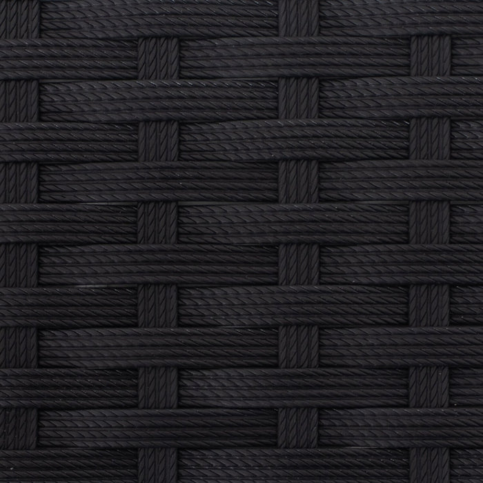 Chaise Arizona pour la terrasse à l’extérieur - osier en résine tressé à la main, résistante aux rayons UV et aux intempéries - noire