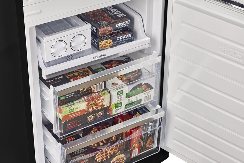 Réfrigérateur Classic Rétro par Unique de 24 po et de 12 pi3 à congélateur inférieur - noir mat - UGP-340L MB AC