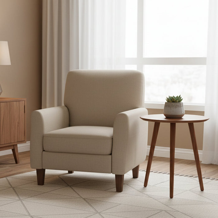 Table de bout ronde moderne Viola de 20 po - noyer brun 