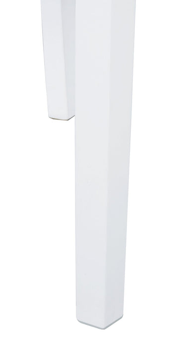 Chaise de salle à manger Bryn avec siège en tissu, dossier à lattes – blanch et gris