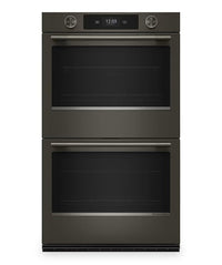  Four mural double intelligent électrique KitchenAid de 30 po avec caméra de cuisson intelligente – Black Ore - KOED930SBE