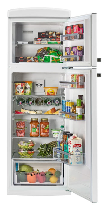 Réfrigérateur Classic Rétro d’Unique de 24 po et de 11 pi3 à congélateur supérieur - blanc guimauve - UNQ-310L W TM