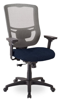 Chaise de bureau Dante de Tempur-Pedic de 26,4 po - bleue marine avec dossier à mailles