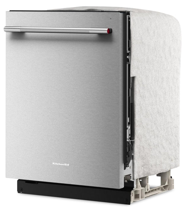 Lave-vaisselle KitchenAid de 24 po et de 44 dBA avec troisième panier 360° Max JetsMC - acier inoxydable avec fini PrintShieldMC - KDTS724SPS