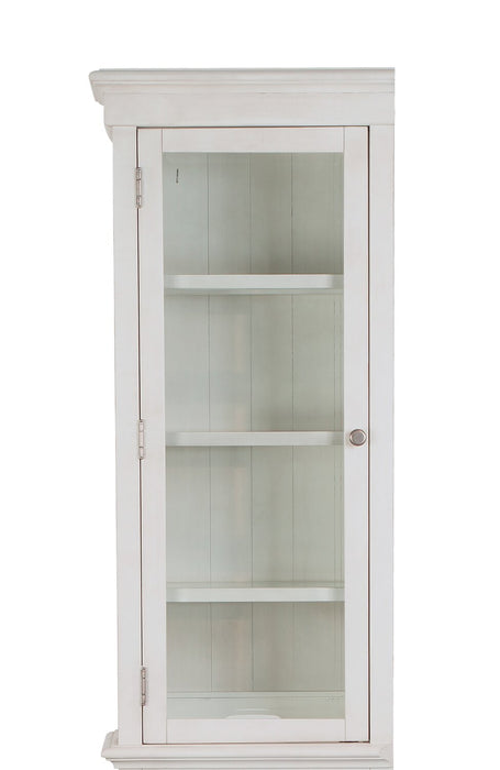 Section latérale rustique Baron de 22 po avec rangement et système de gestion des câbles - albâtre