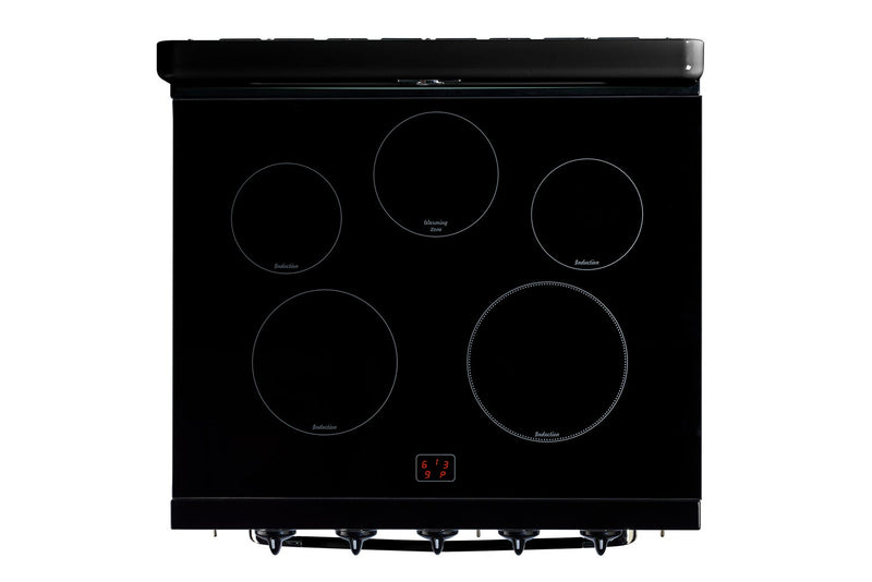 Cuisnière à induction Classic Rétro par Unique de 30 po et de 3,9 pi3 - noir minuit - UNQ-30CR IC B