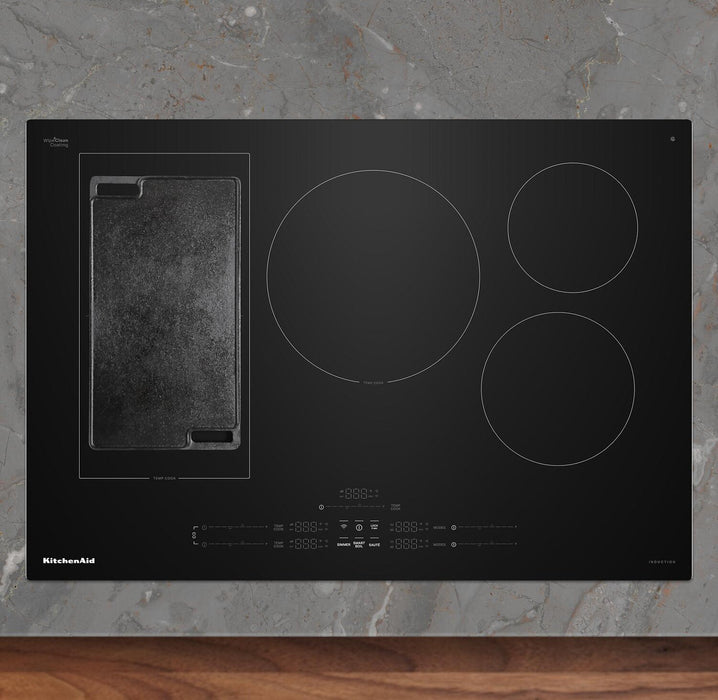 Surface de cuisson à induction KitchenAid de 30 po à 5 éléments - noire - KCIT730SBL