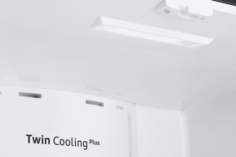 Réfrigérateur Samsung de 17,5 pi³ et de 33 po à portes françaises de profondeur Comptoir - noir caviar matté - RF18A5101MT/AA