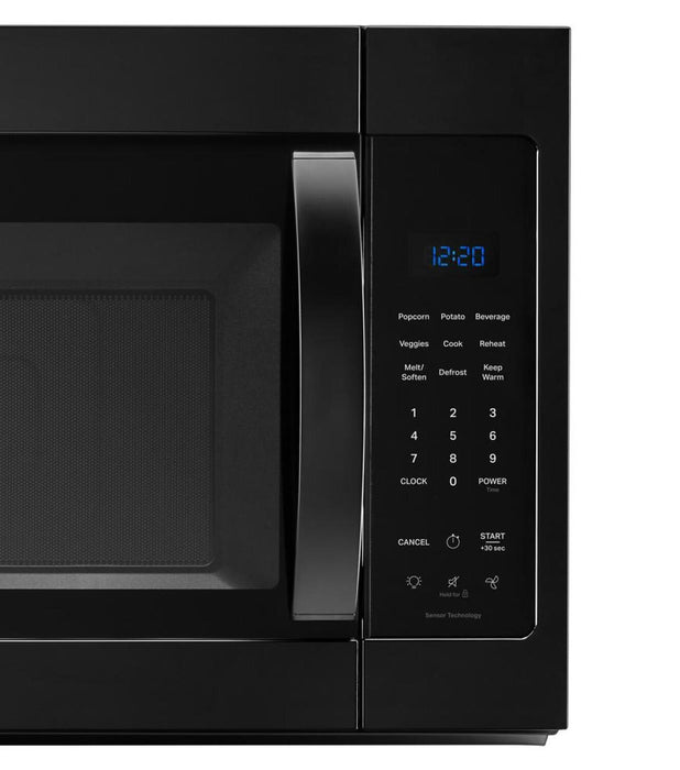 Four à micro-ondes à hotte intégrée Whirlpool de 1,9 pi³ avec cuisson par capteur - noir - YWMMS3230SB