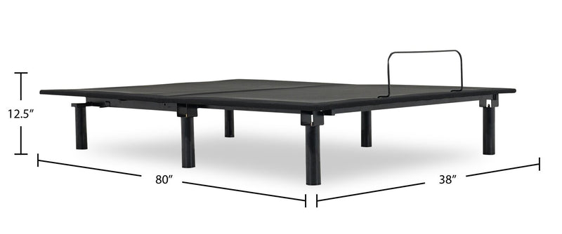 Base ajustable Quest 1.0 pour lit simple très long