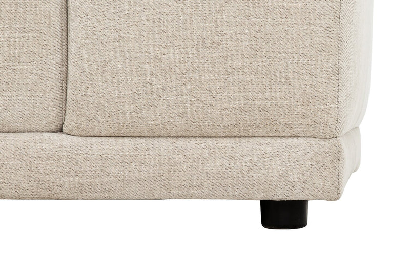 Fauteuil modulaire sans accoudoirs Oaklyn Kort & Co. de 32 po en tissu avec coussin de siège capitonné - beige
