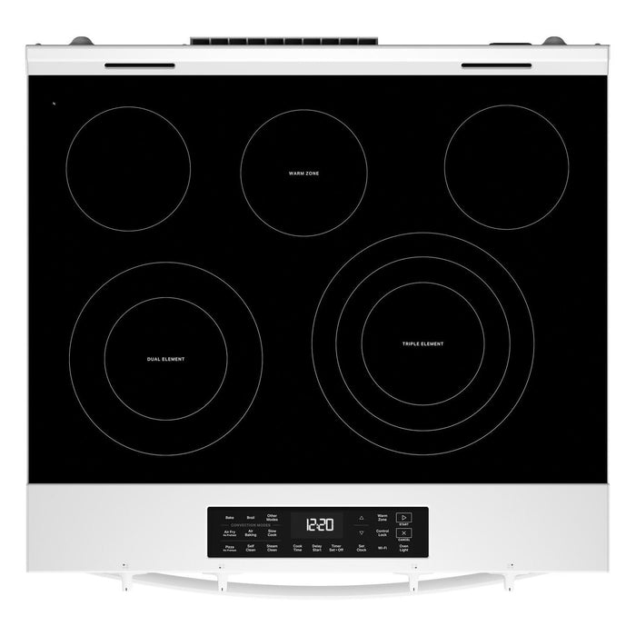 Cuisinière électrique Whirlpool de 5,3 pi³ et de 30 po avec cuisson à air - blanche - YWSES5030SW