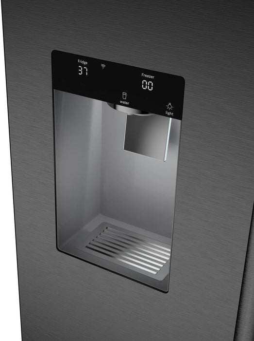 Réfrigérateur Bosch de 21,6 pi³ à portes françaises à congélateur inférieur - Acier inoxydable noir - B36CD52SNB