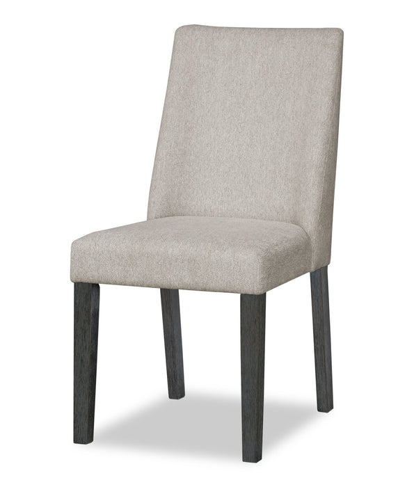 Ensemble de salle à manger Emery 5 pièces en bois avec table, rallonge, 72 po à 96 po (L) et 4 chaises - noir et gris