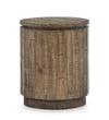 Table de bout ronde rustique Elm de 20 po en pin - brune