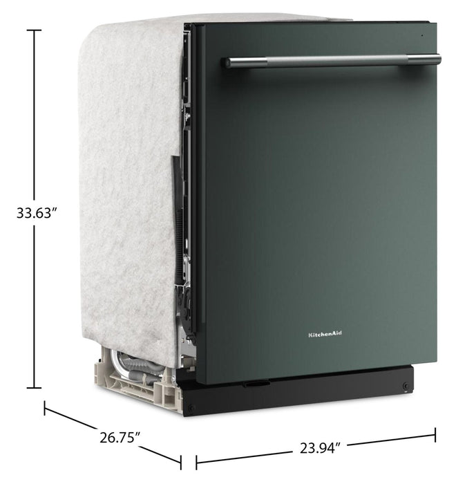 Lave-vaisselle KitchenAid de 24 po et de 44 dBA avec troisième panier 360° Max JetsMC - genièvre - KDTS624SJP