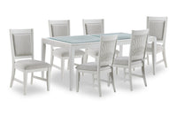 Ensemble de salle à manger Vida 7 pièces avec table de 78 po (L) et 6 chaises - sable