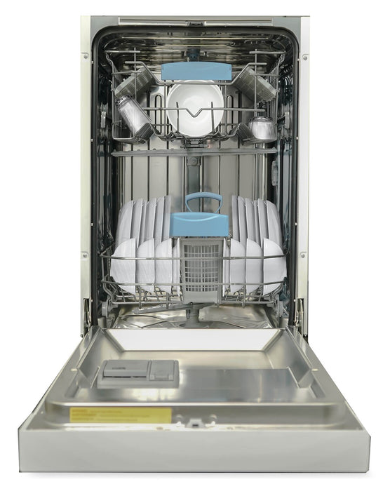 Lave-vaisselle encastré Danby de 18 po et de 51 dBA avec commandes à l’avant - blanc - DDW18D1EW