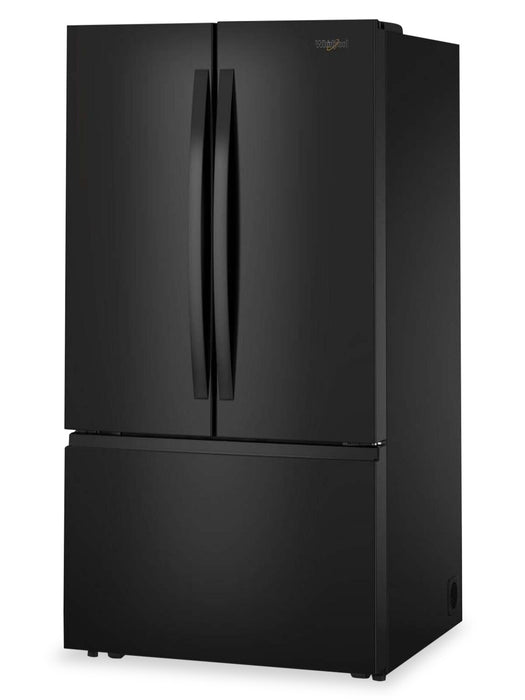 Réfrigérateur Whirlpool de 36 po et de 31 pi3 à portes françaises avec machine à glaçons - noir- WRFF3136SB