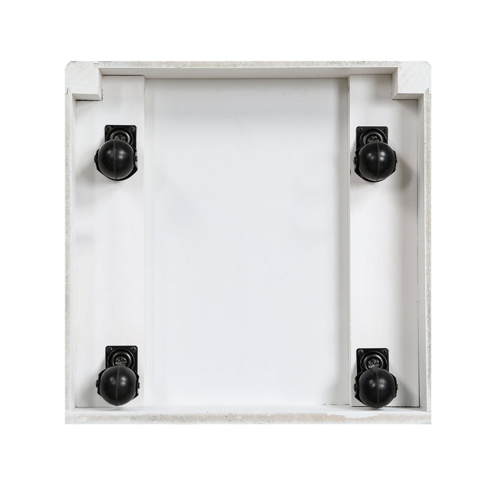 Lit plateforme Quinn avec tête de lit bibliothèque, bureau intégré et tabouret, blanc - format lit simple