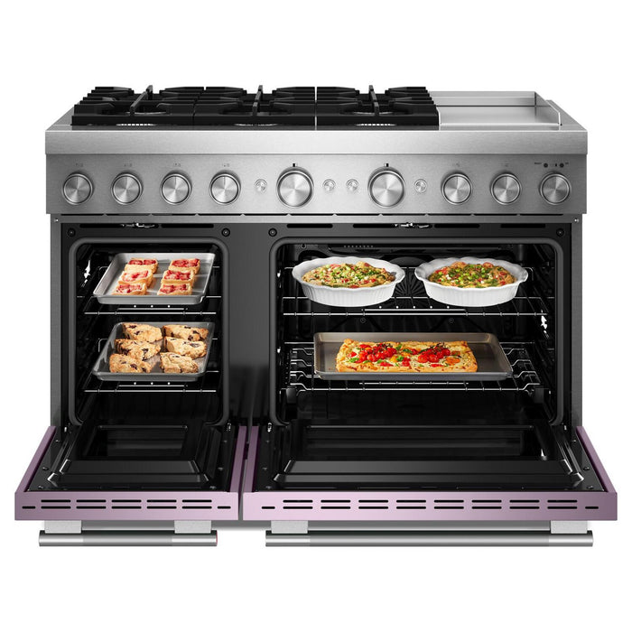 Cuisinière hybride KitchenAid de 6,3 pi³ à 6 brûleurs avec plaque chauffante - fleurs sauvages - KFDD948SWF