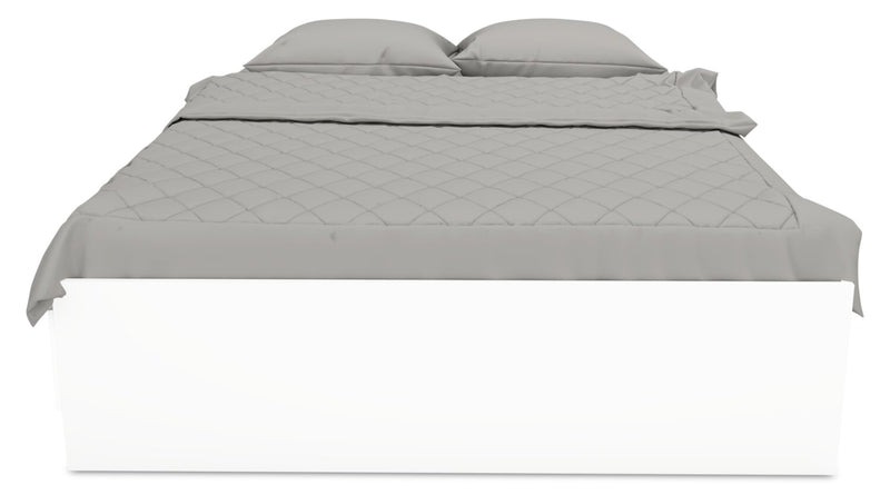 Lit matelot Riley avec 3 tiroirs de rangement pour enfants, fabriqué au Canada, blanc - format lit double