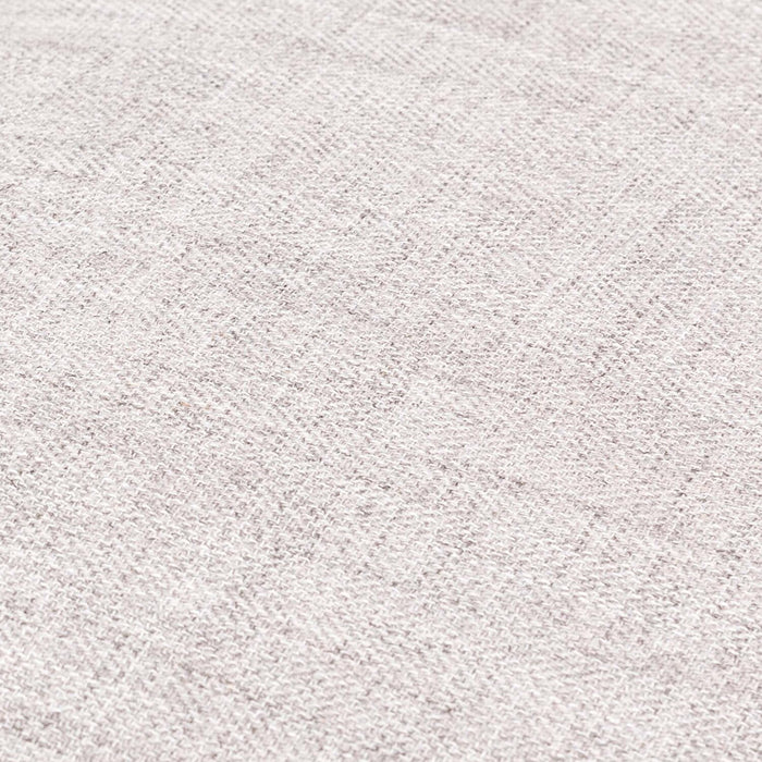 Causeuse Freeman de Kort & Co. de 63 po en tissu d’apparence lin avec pattes en bois et coussins de dossier capitonnés - blanc colombe